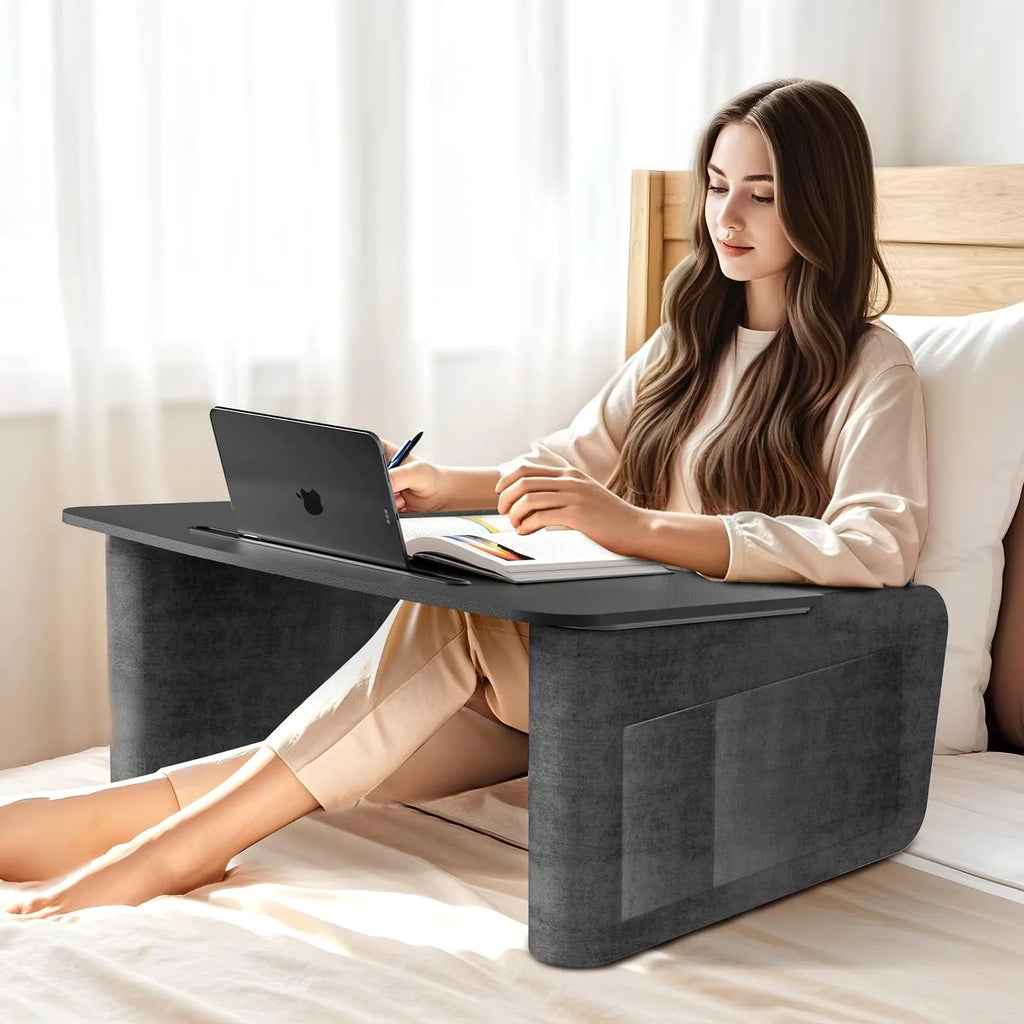 Overbed Table with Tablet and Phone Slot