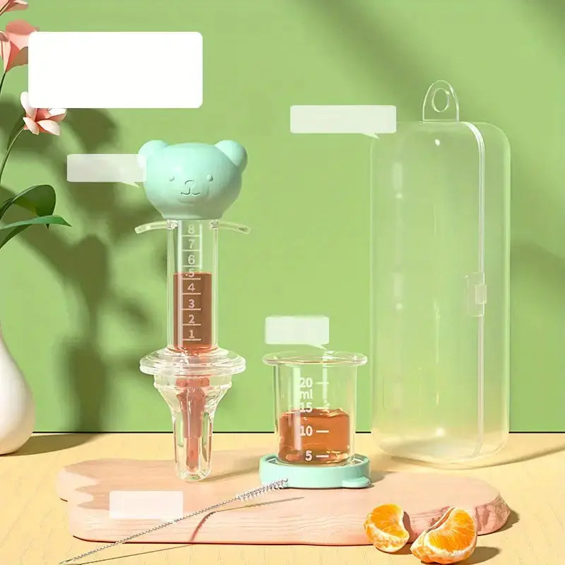 Silicone Baby Medicine Feeding Syringe and Pacifier