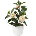 Artificial Camellia Potted Plant
