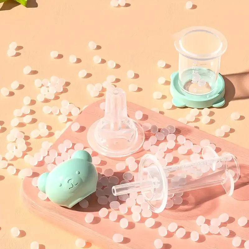 Silicone Baby Medicine Feeding Syringe and Pacifier